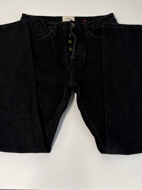 Sezane Brut Sexy Black Staight Leg Jeans